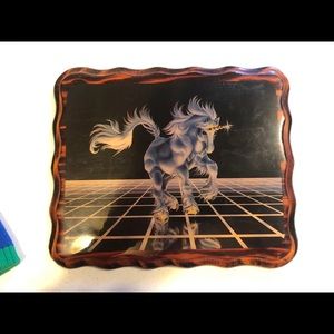 Rare vintage Sue Dawe unicorn picture from 1982